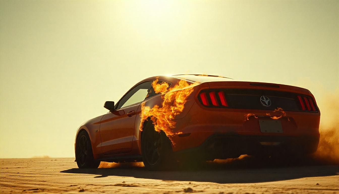 Producción IA - automóvil Mustang